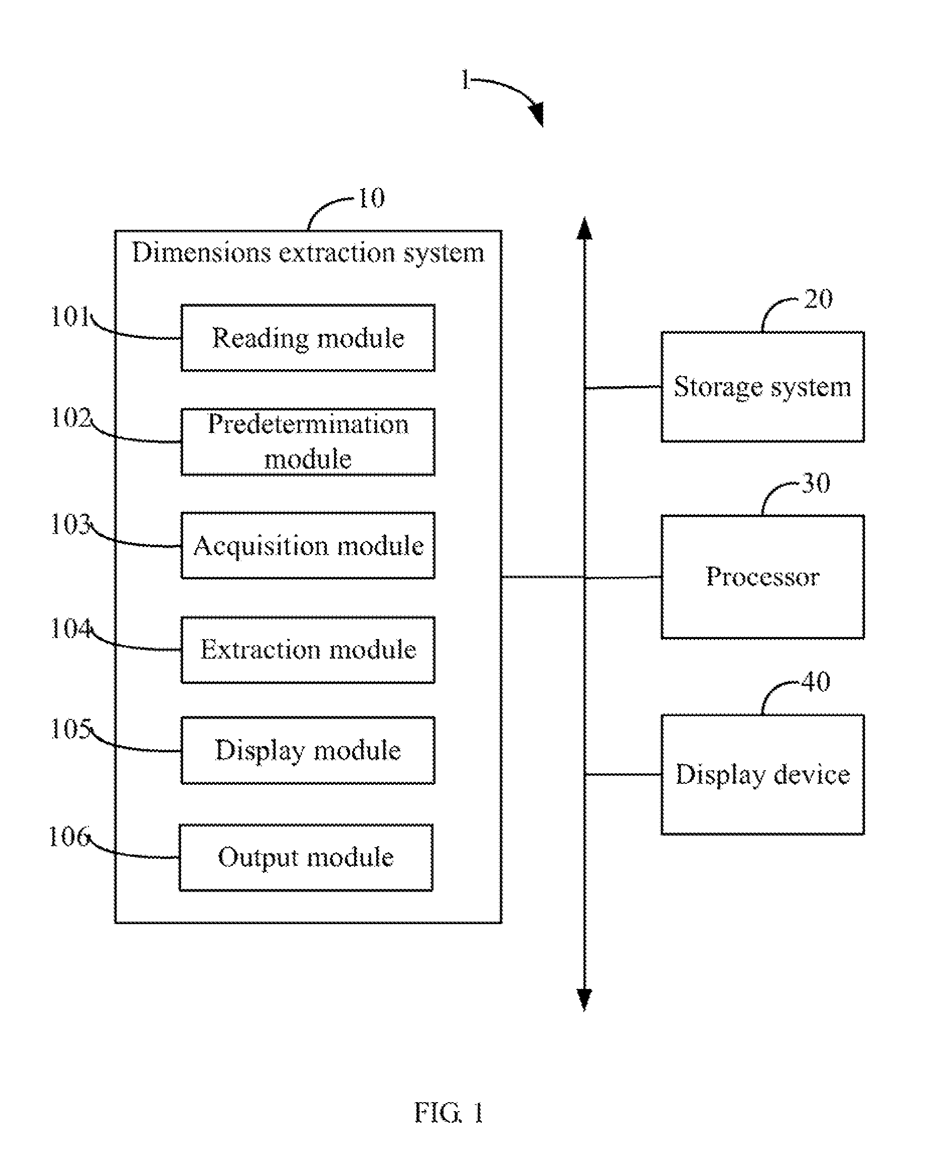 Computing device, storage medium and method for extracting dimensions of product using the computing device