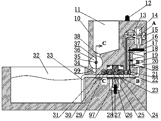 Automatic regular feeding type intelligent fishpond