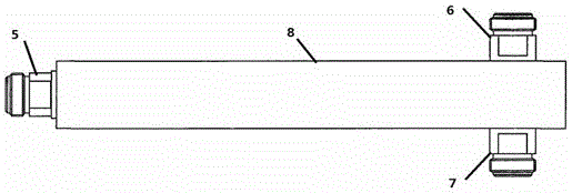 Broadband cavity double-power distributor achieving index taper line transmission