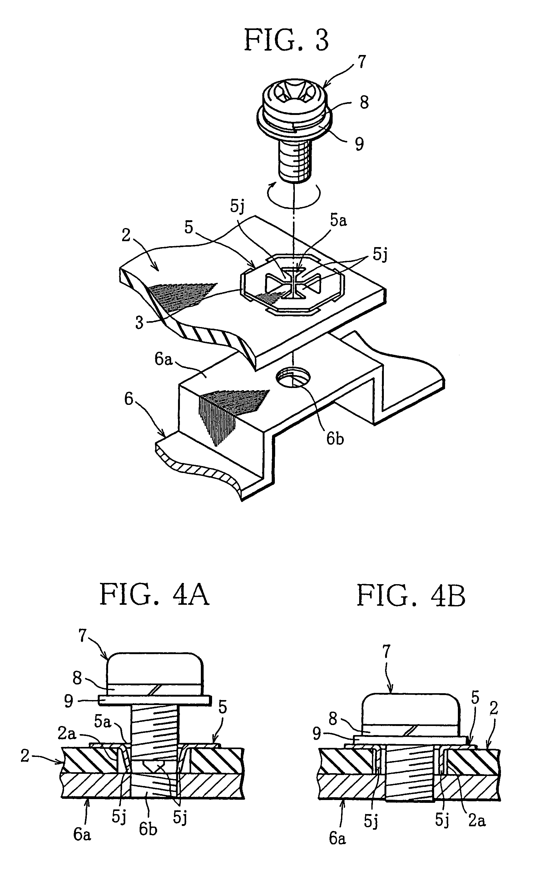 Ground terminal and method for mounting a printed board mounted with a ground terminal to a chassis