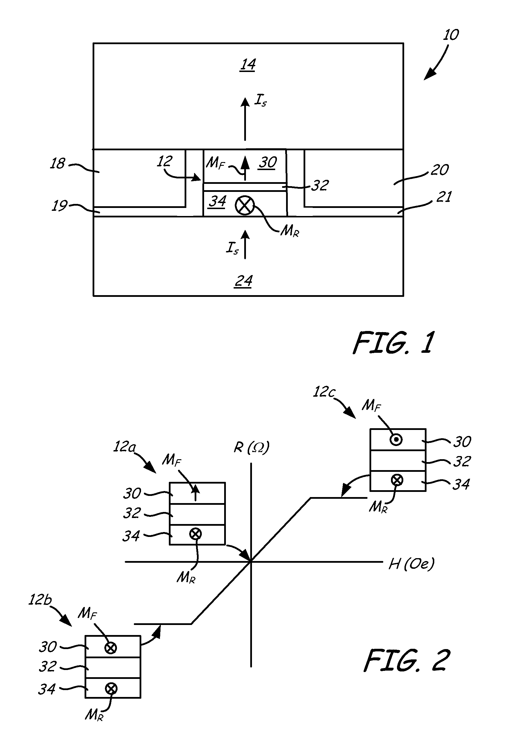 Magnetic sensor with perpendicular anisotrophy free layer and side shields