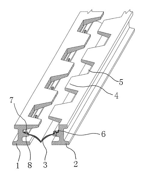 Damping and buffering expansion joint and construction method thereof