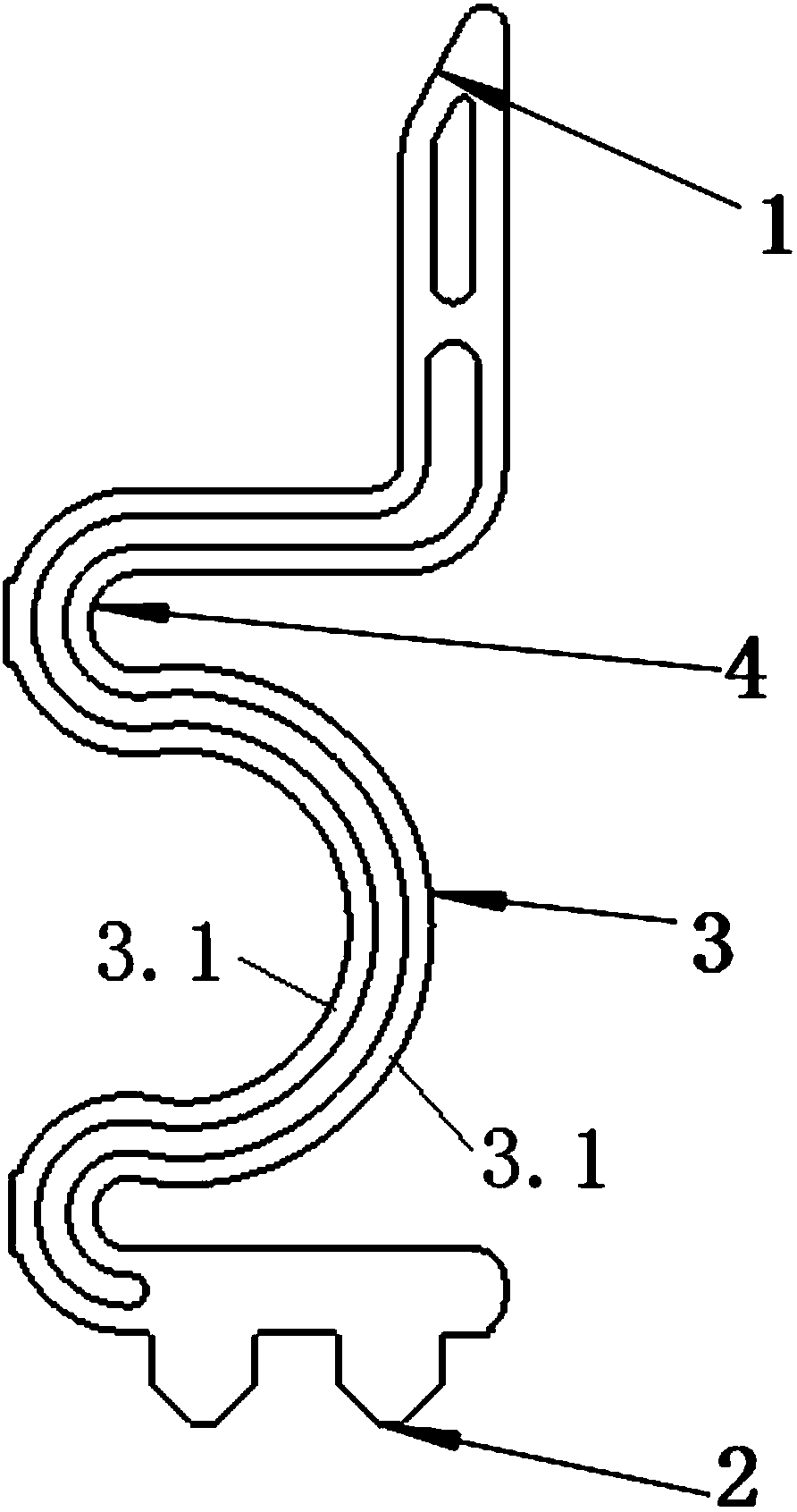 Crimping elastic sheet of single buffer channel
