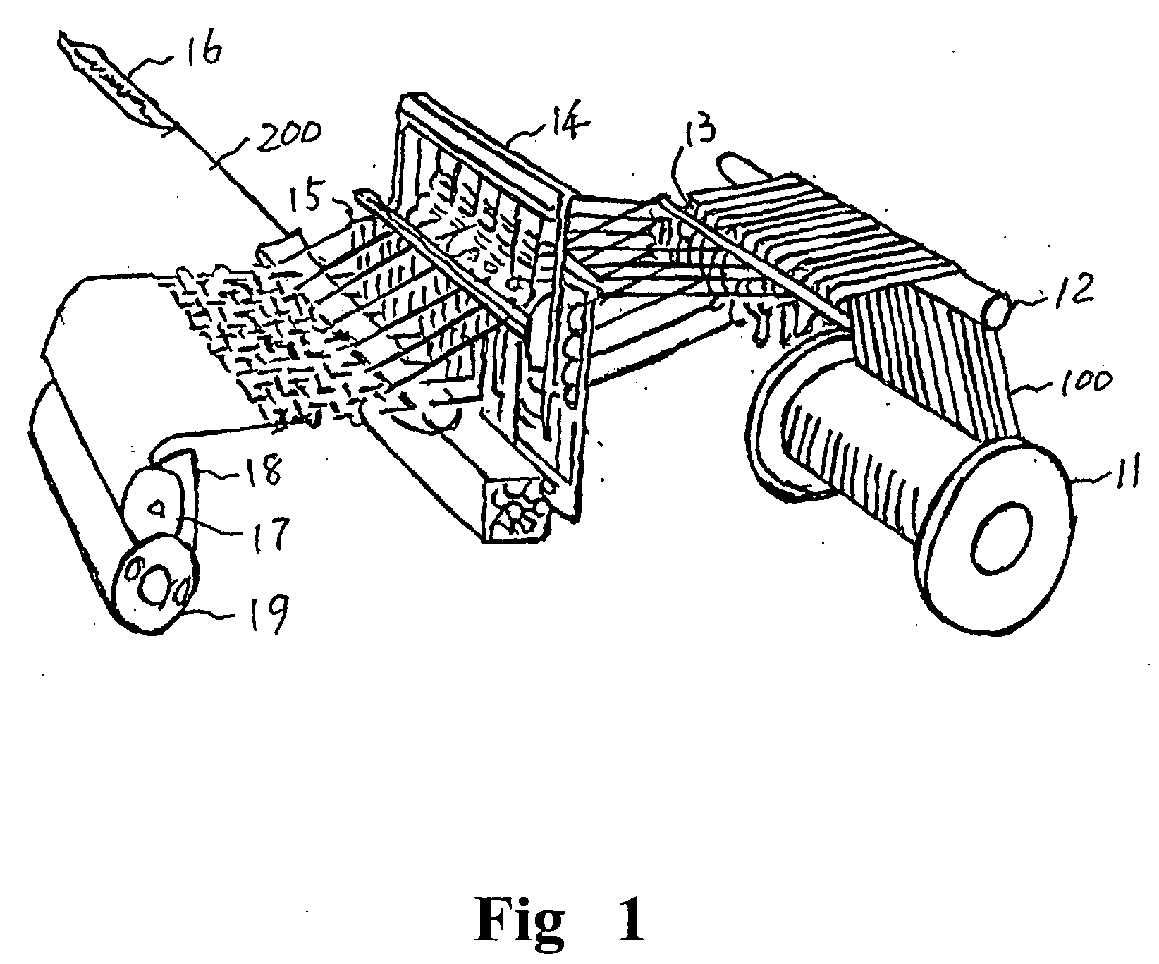 Method for weaving curved warp yarns and a woven fabric
