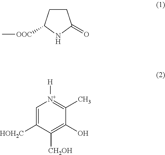 Substituted pyridoxine-lactam carboxylate salts