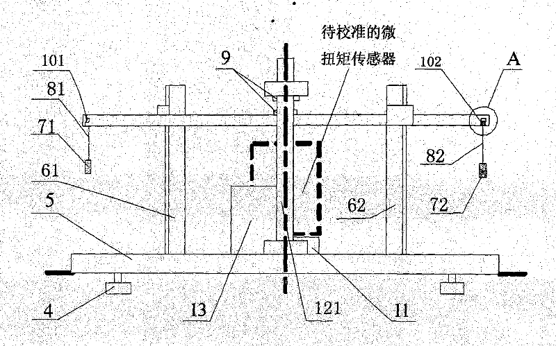 Micro-torque sensor calibrator based on magnetic suspension effect