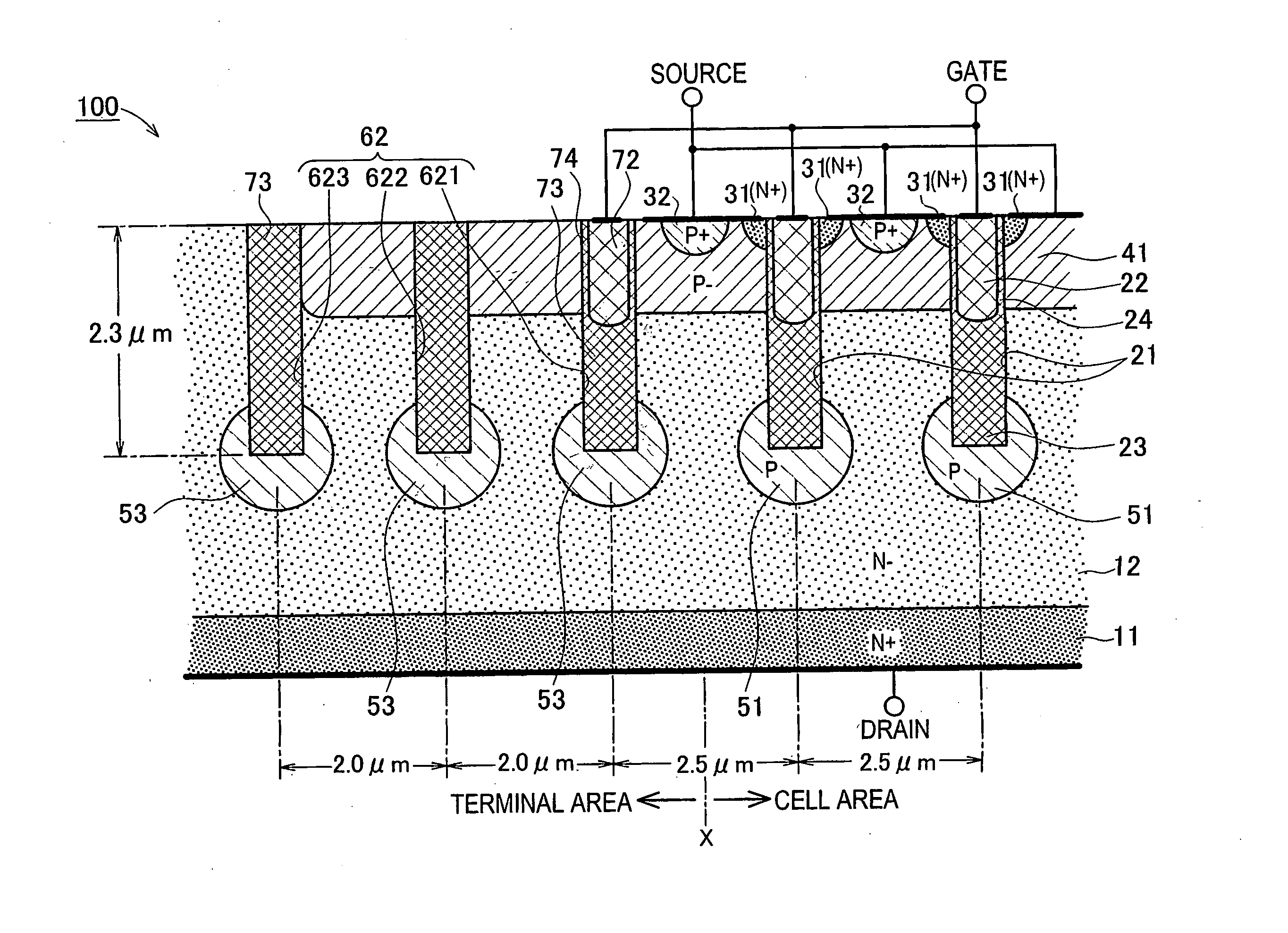 Insulated Gate Semiconductor Device and Method for Producing the Same