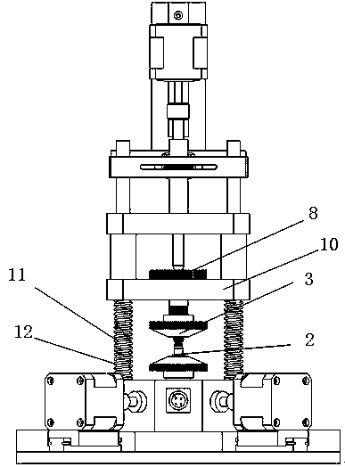 Optical communication sub-module automatic coupling device and method for eliminating hysteresis in coupling process