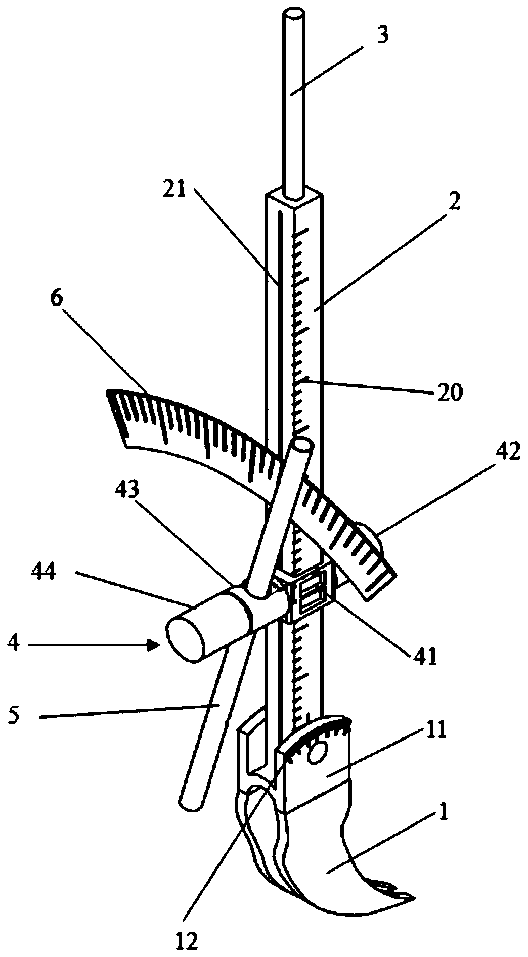 Navigation device for cortical bone screw in minimally invasive spine surgery