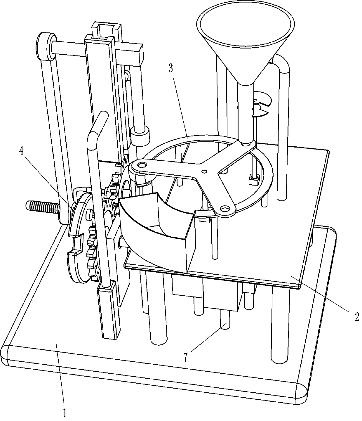 Auxiliary apricot kernel shell breaking equipment