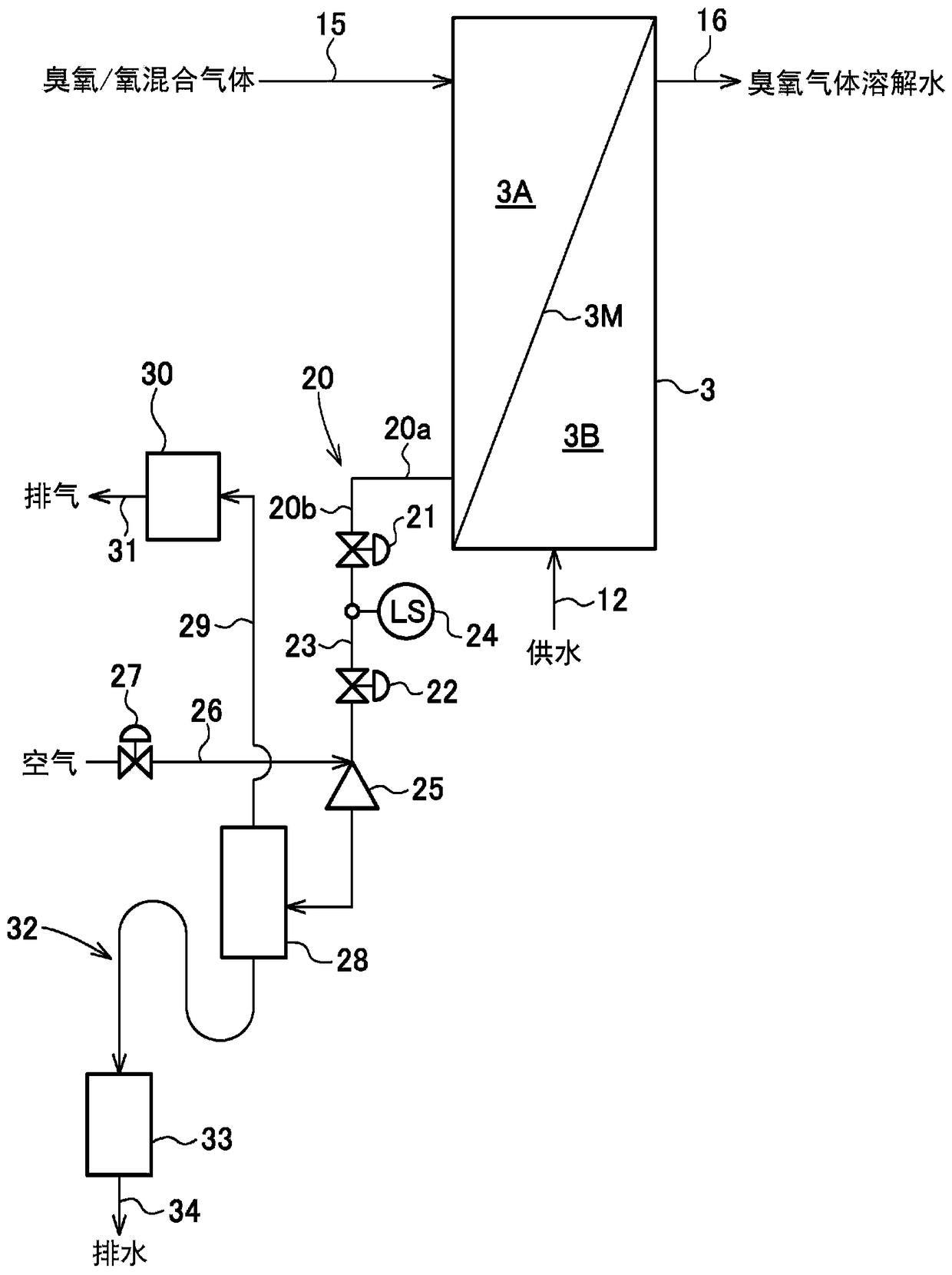 Method for producing ozone gas-dissolved water and method for cleaning electronic materials