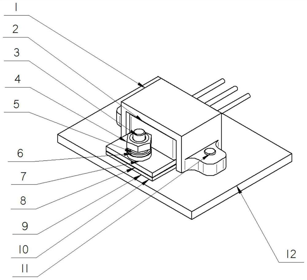 Heat dissipation structure suitable for spacecraft high-power device