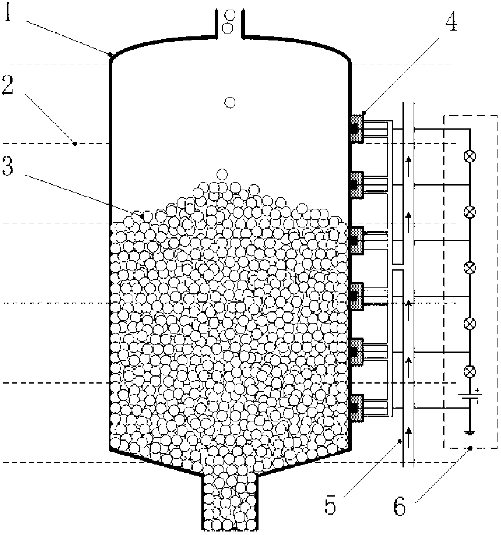 Reactor core fuel sphere position measurement device of pebble-bed-type high-temperature gas cooled reactor