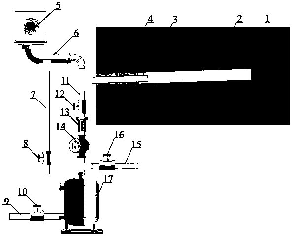 Coalbed gas extraction and drilling water automatic drainage integrated device and method