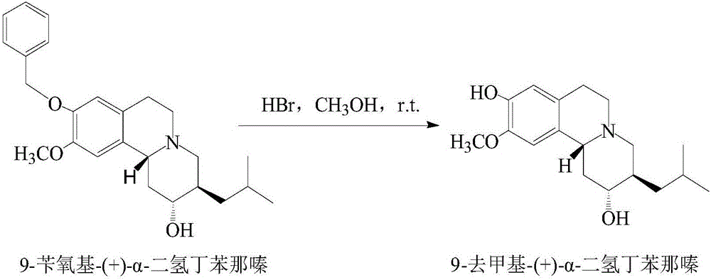 Synthesis method of 9-demethyl-(+)-alpha-dihydrotetrabenazine