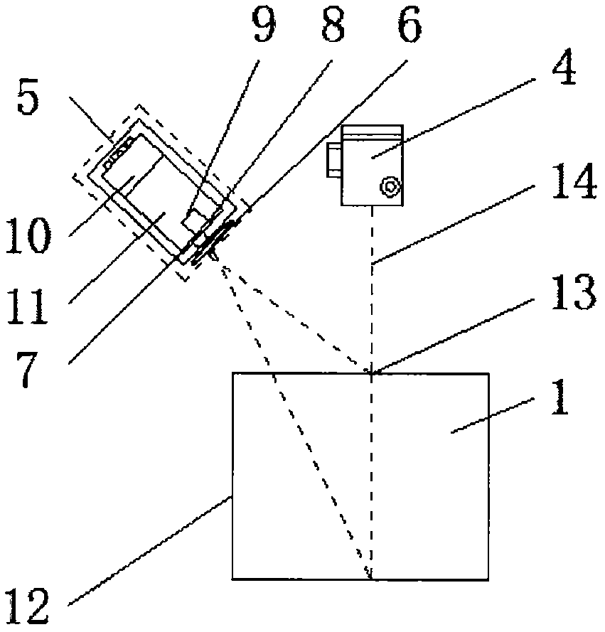 Method for non-contact measurement of displacement of tamping apparatus of railway track lifting and lining tamping wagon
