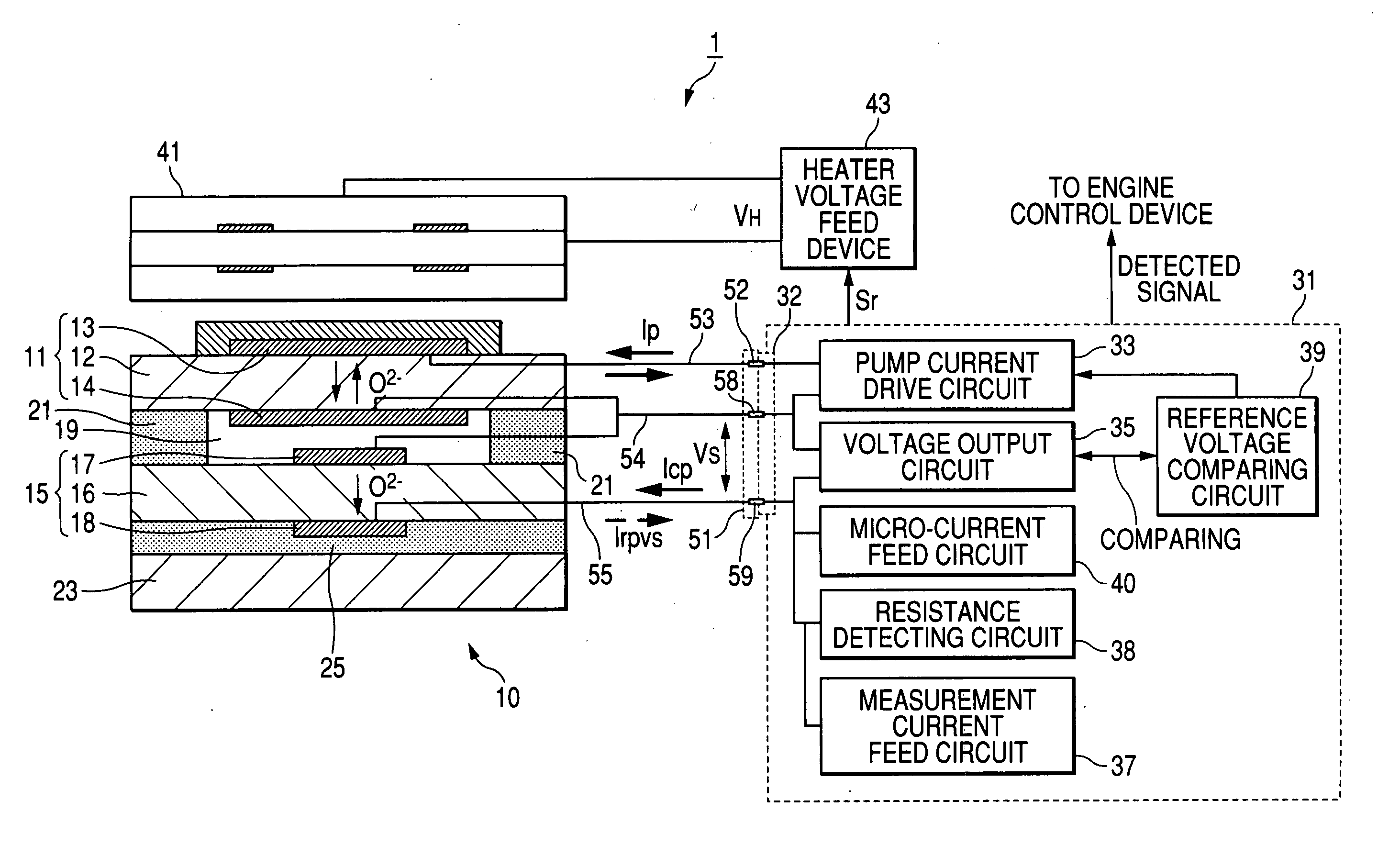 Gas detecting system