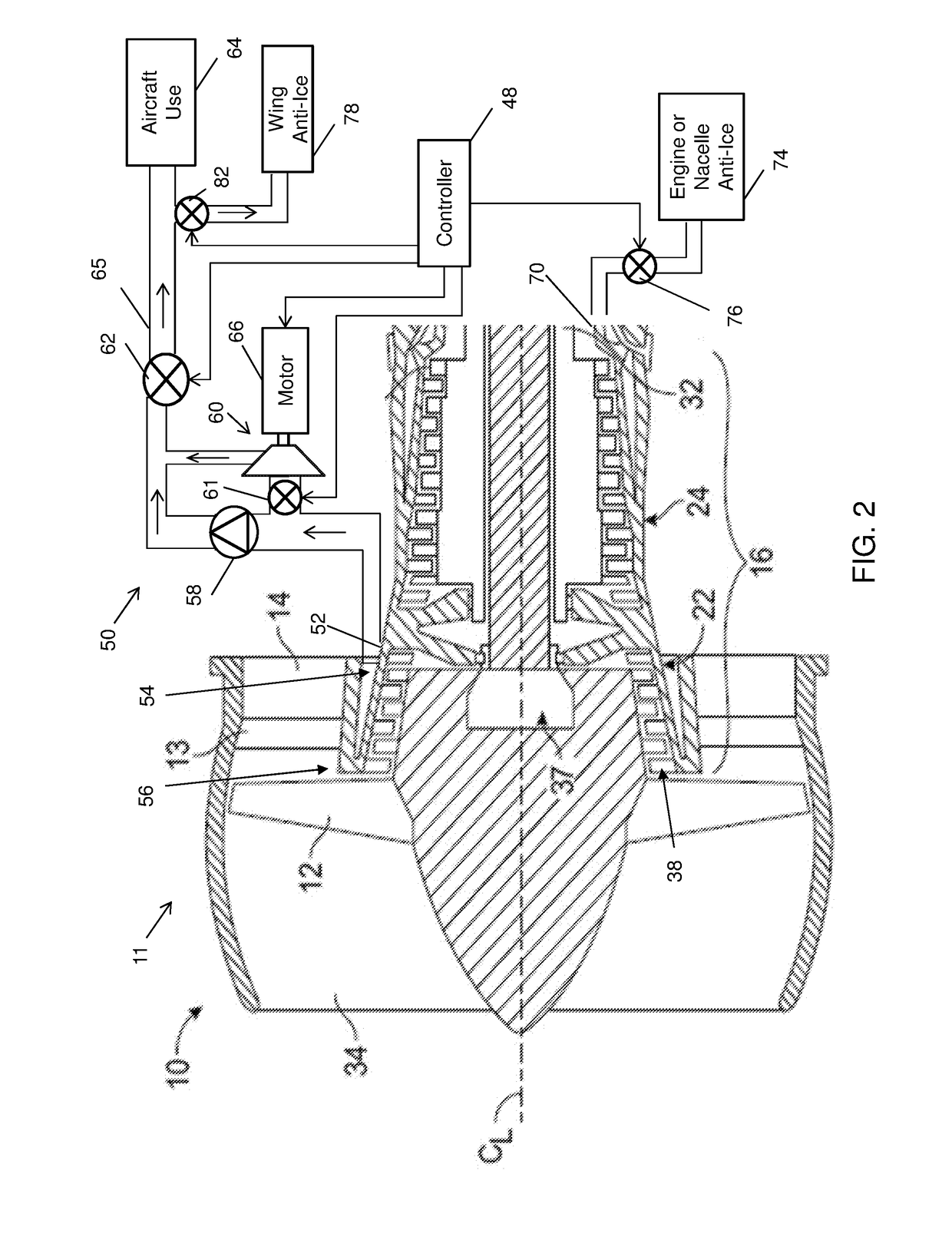 Engine bleed system with motorized compressor