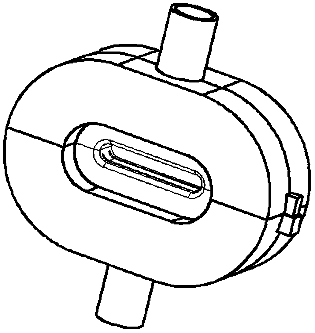 Air blowing and drying device for flat tube profiles