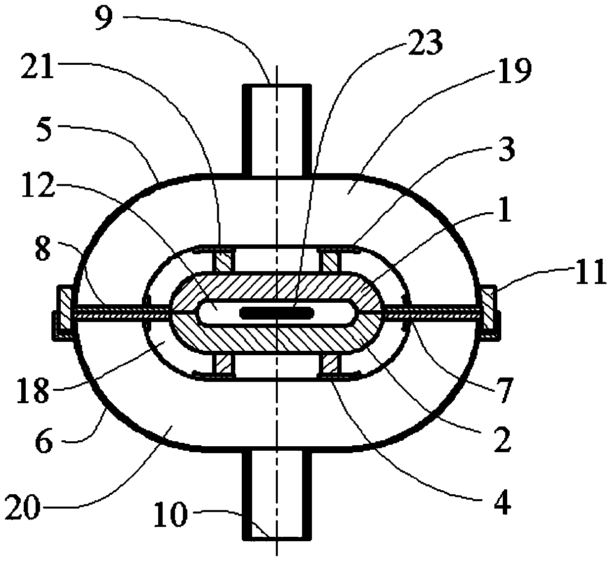 Air blowing and drying device for flat tube profiles