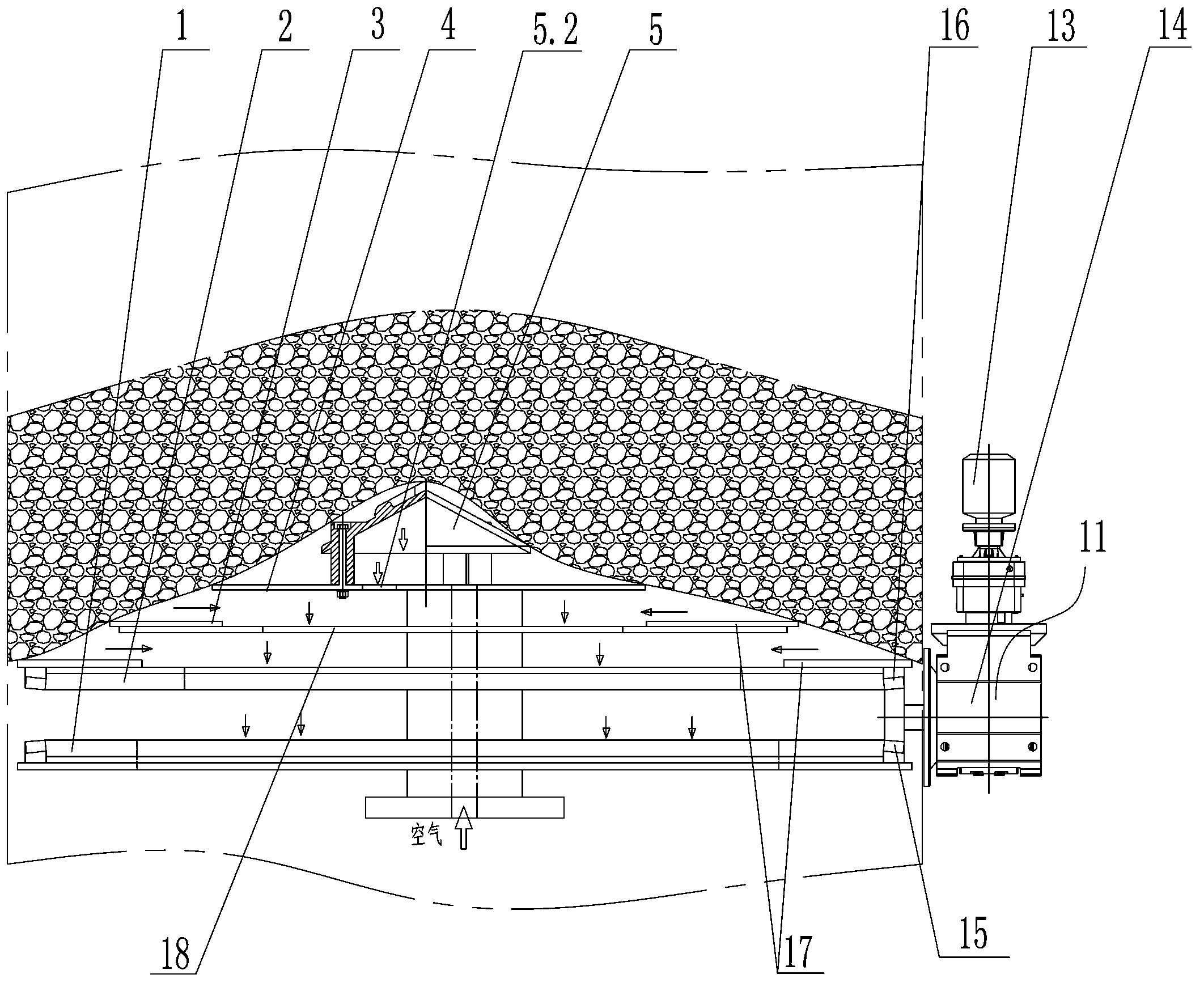 Rotary fire grate