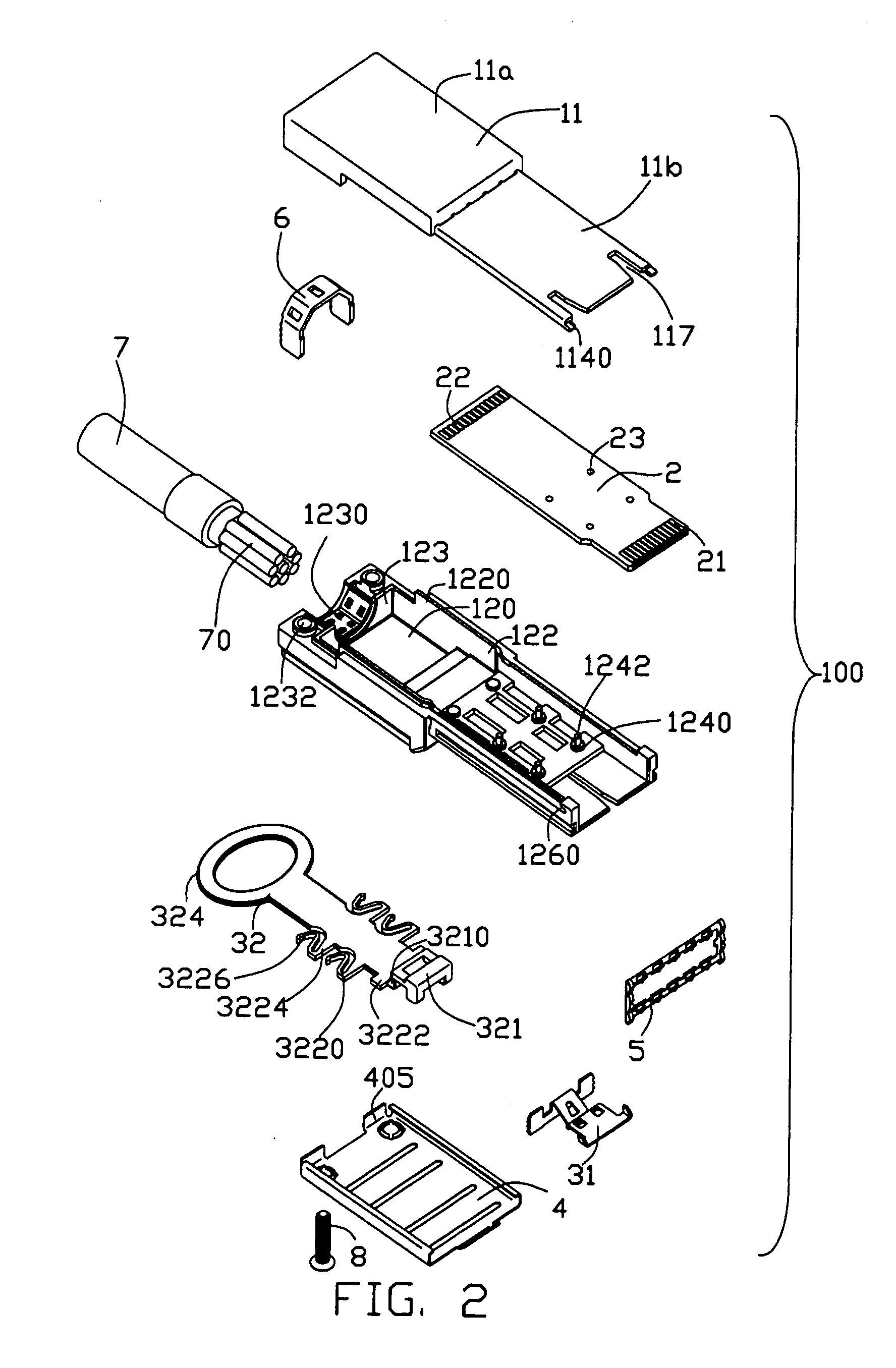 Cable connector assembly with EMI gasket