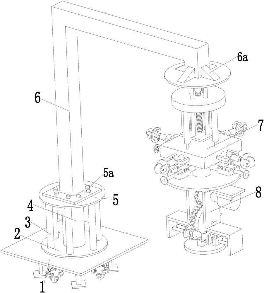 Supporting robot used for decontamination of concrete road sewer