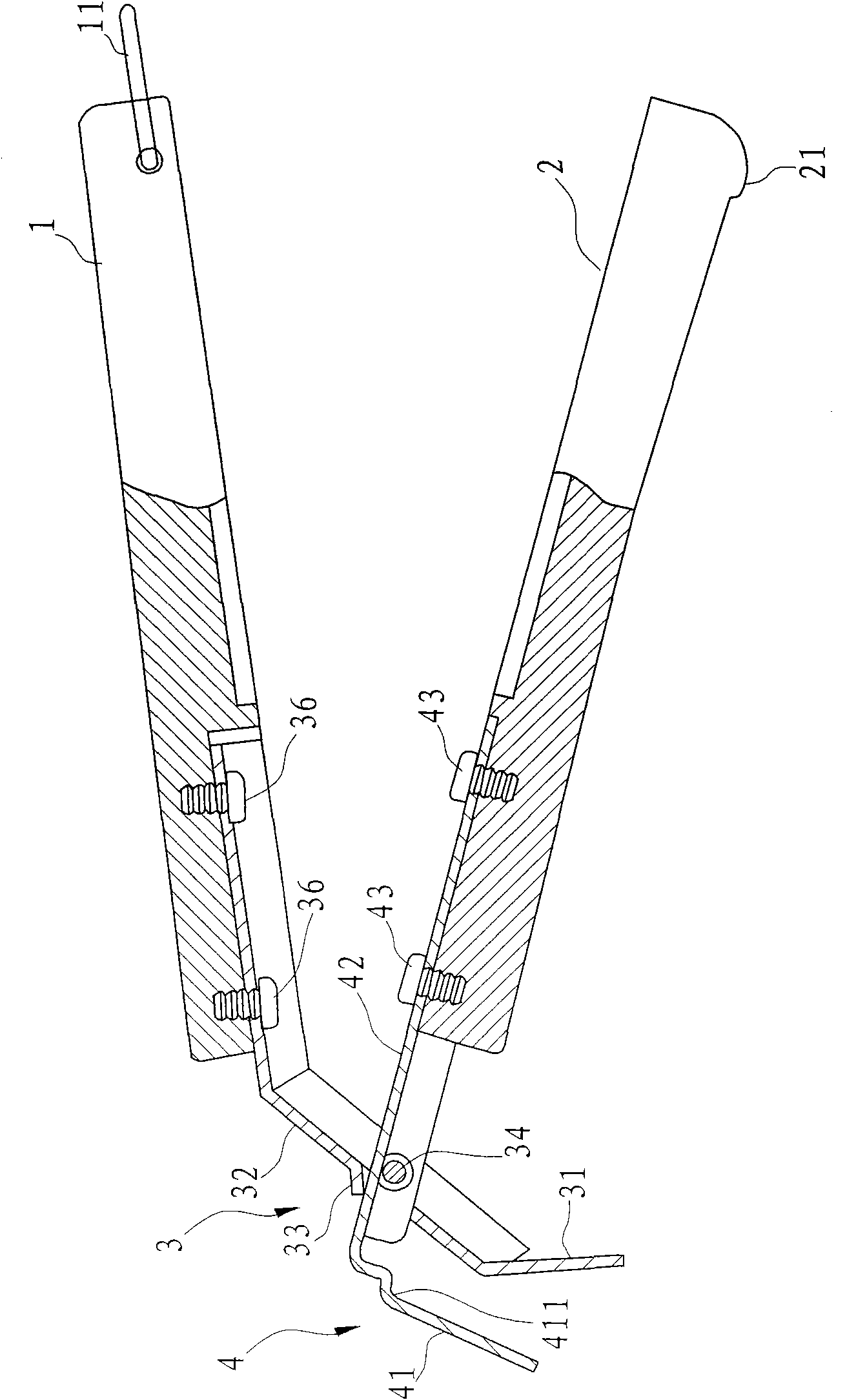 Combined structure of panhandle and pan body