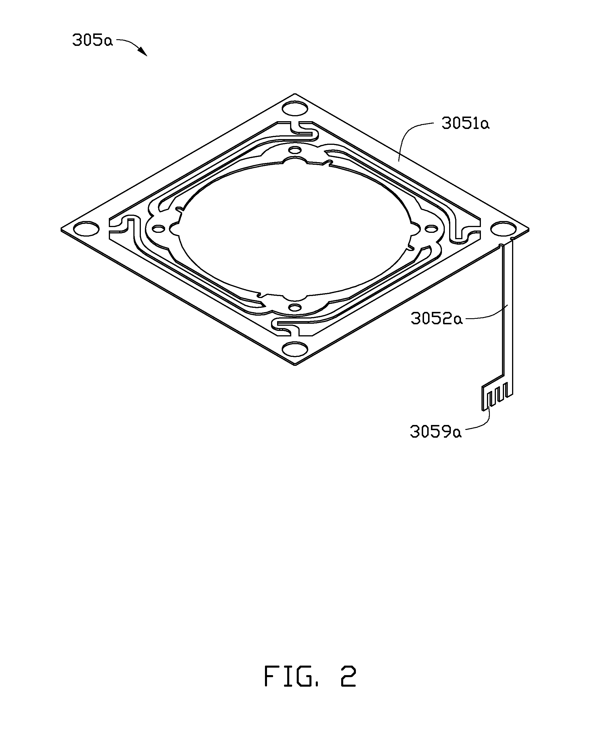 Spring plate, lens actuator having same, and related camera module