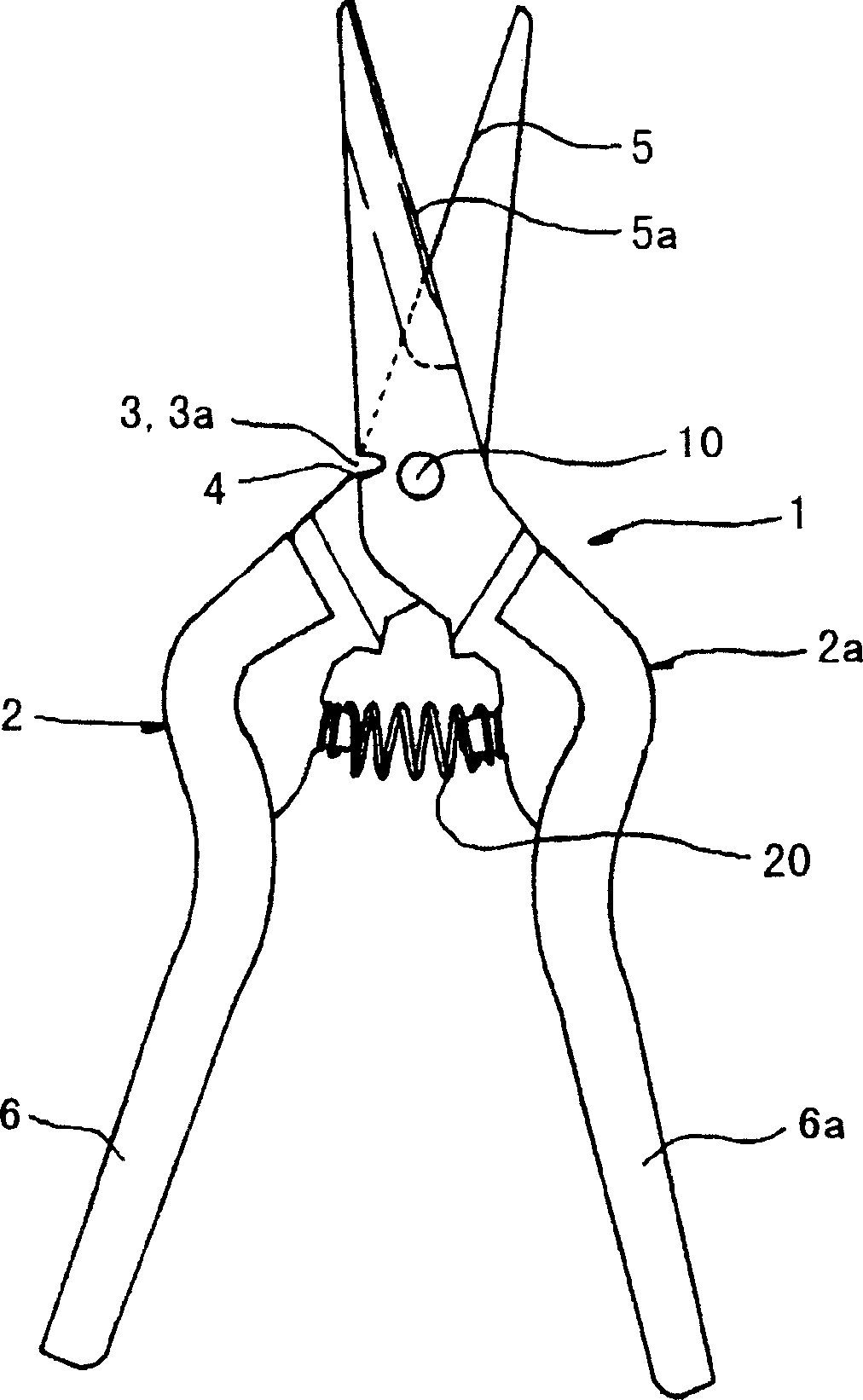 Scissors with metal wire cutting function