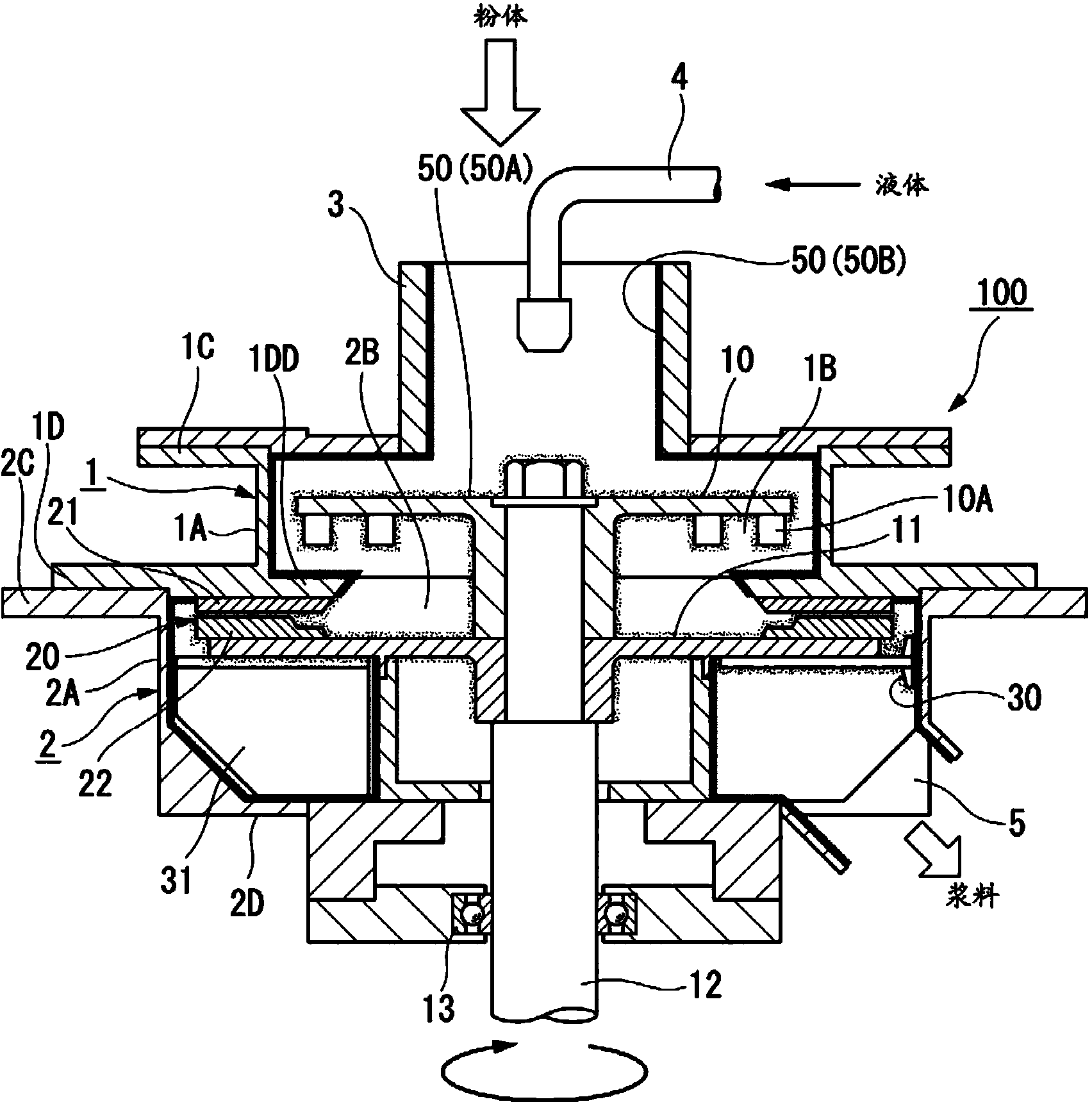 Continuous kneading device