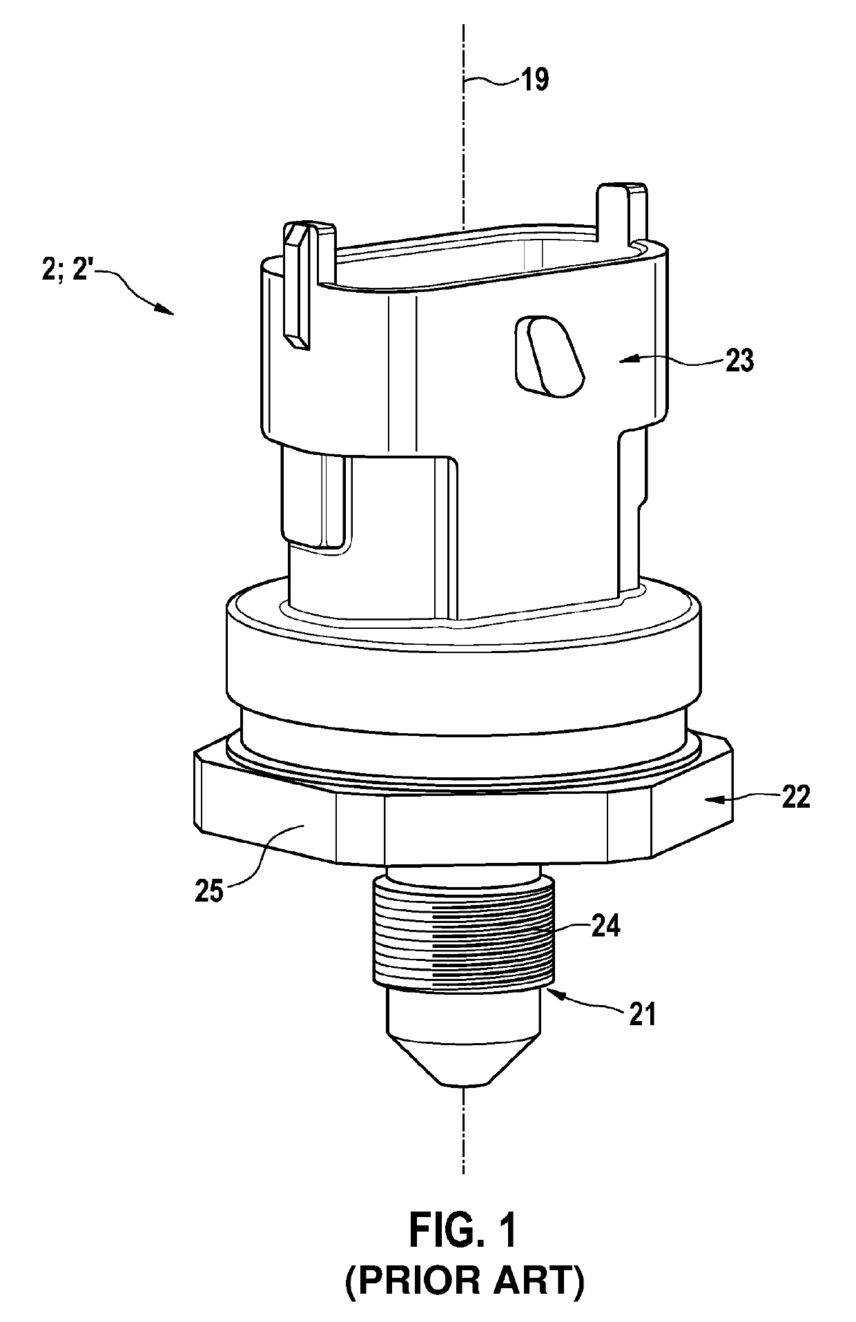 Wrench width adapter for a component that is screwable into a threaded opening