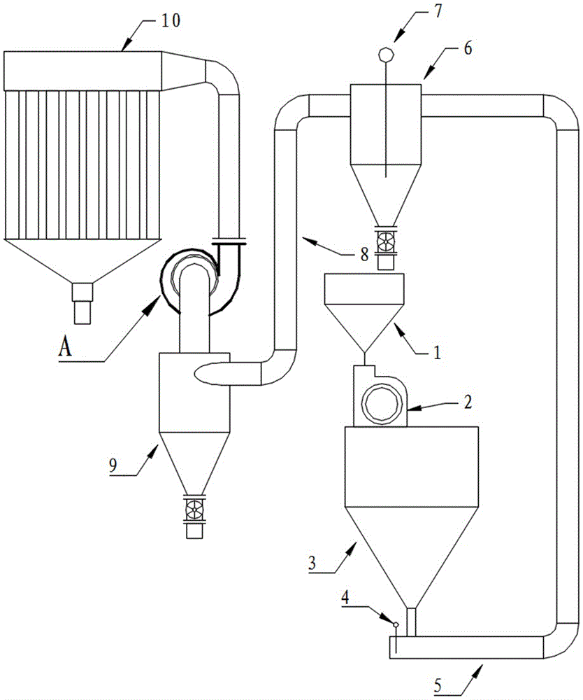 Induced-draft traditional Chinese medicinal material pulverizer with convenient-to-disassemble induced draft fan