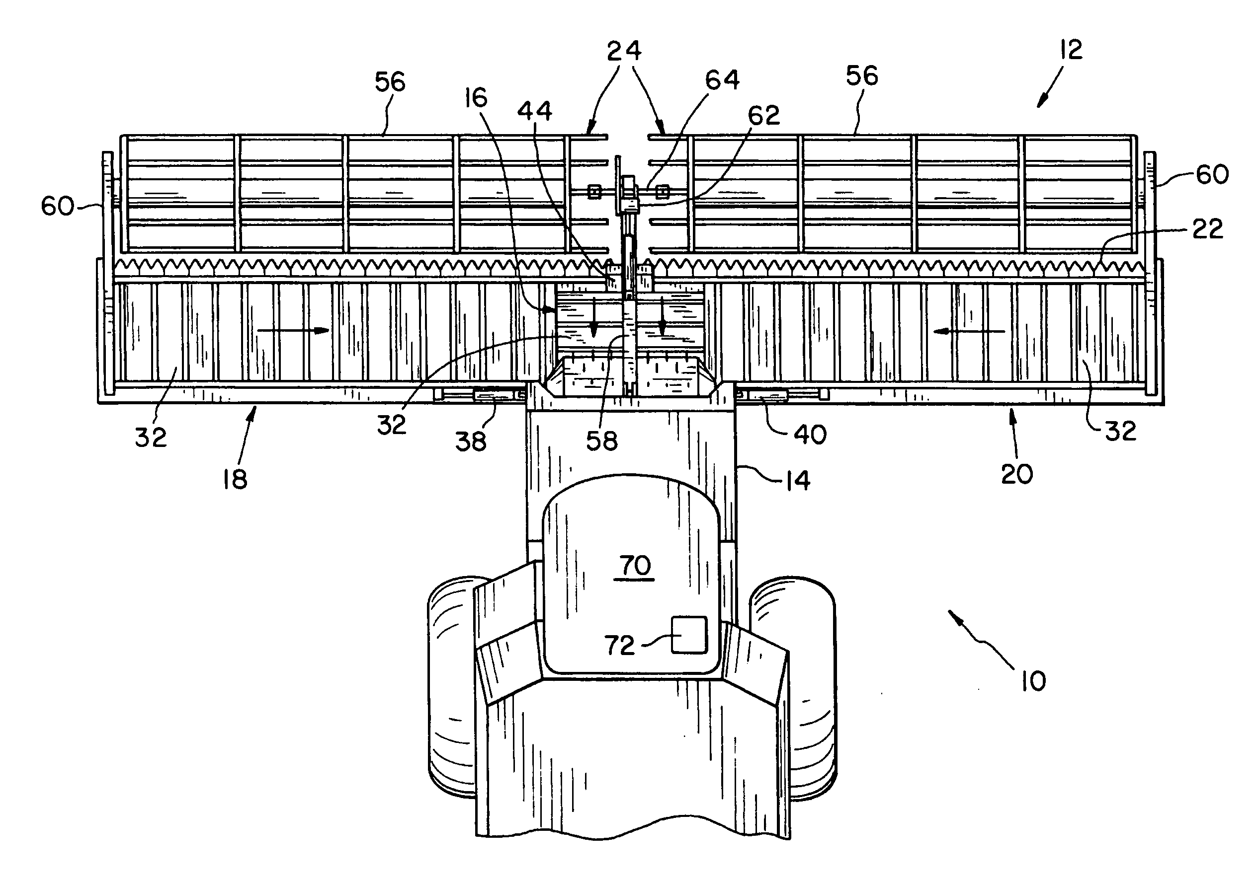 Flexible cutting platform to follow ground contour in an agricultural harvesting machine