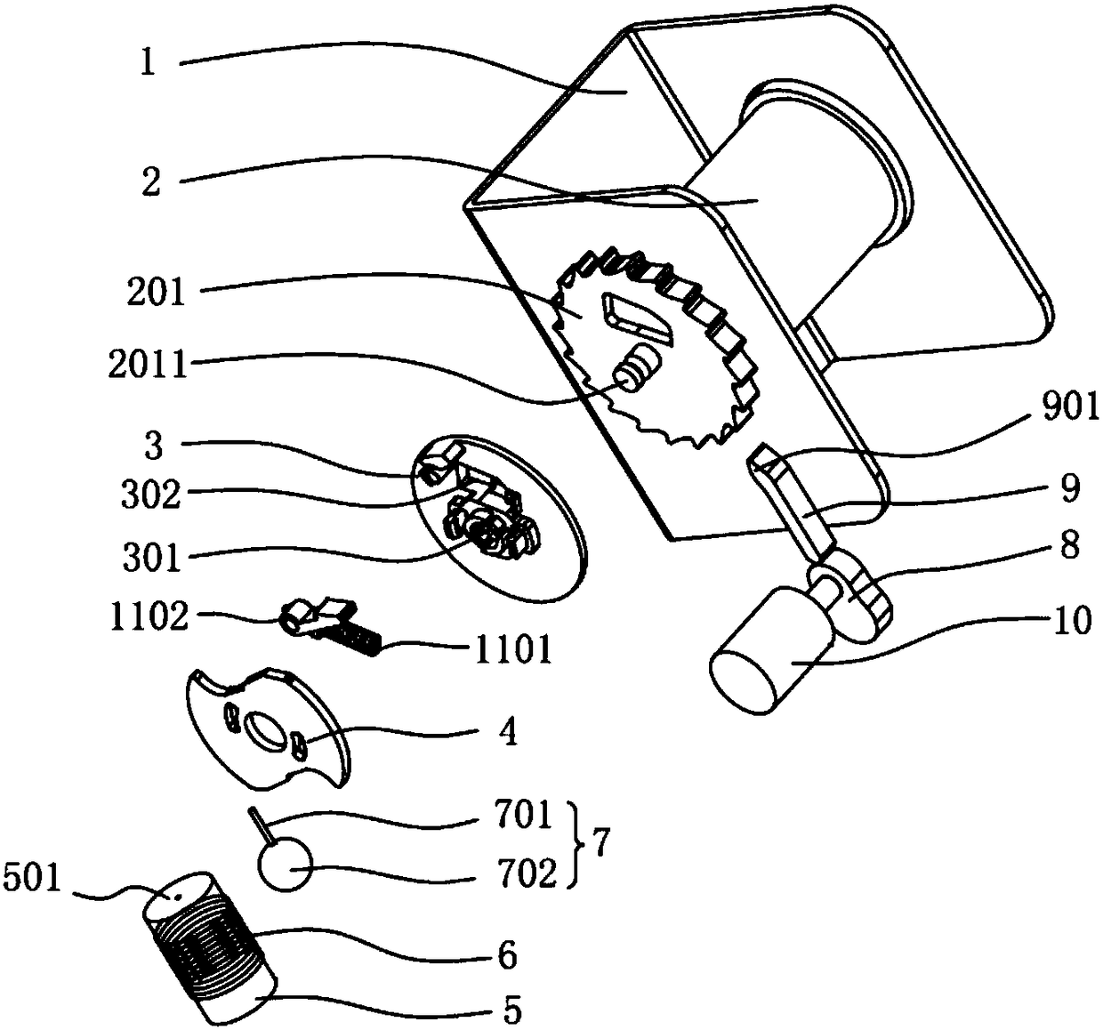 Vehicle sensing locking device, belt sensing locking device and vehicle safety belt locking sensing device