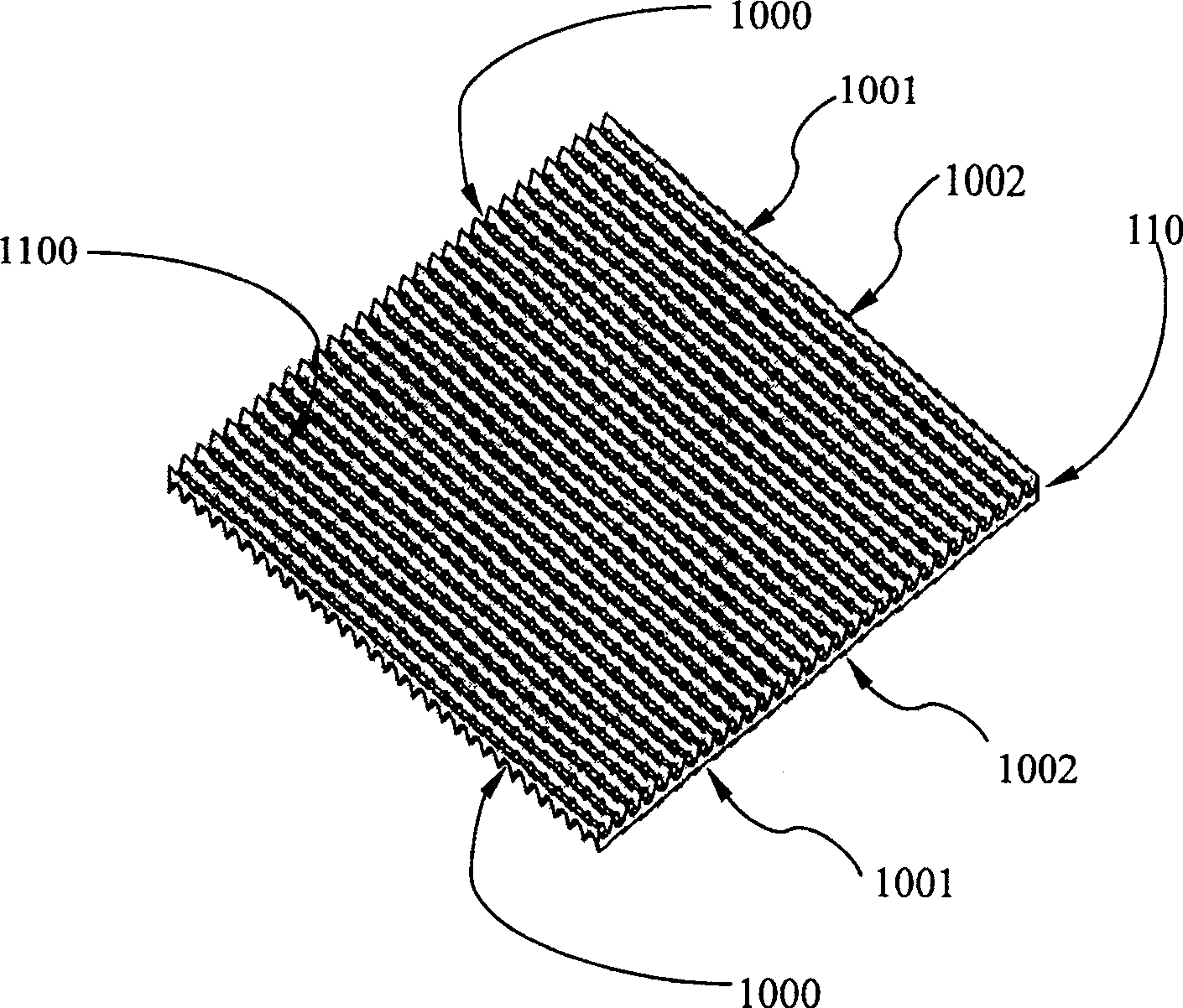 Capillary pump cooler with micro-groove wing structure and its manufacturing method
