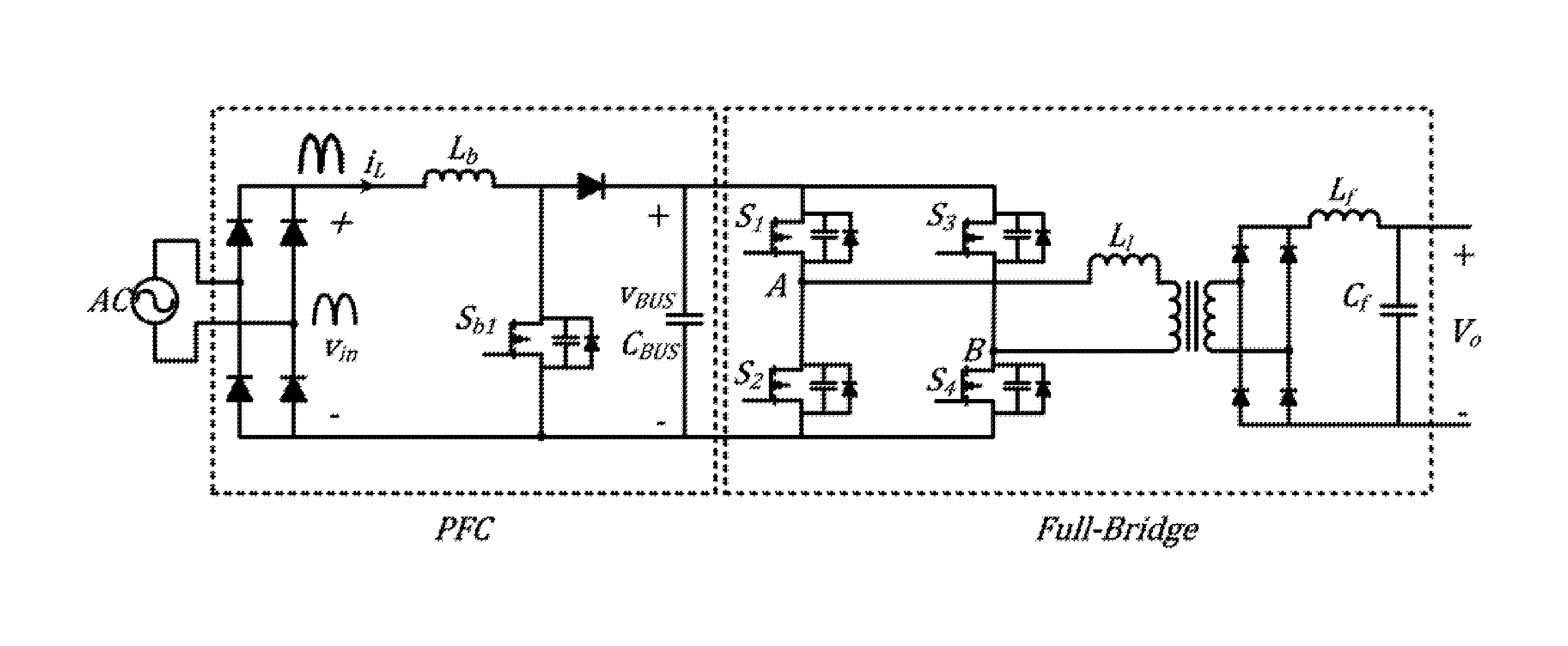 Adaptive nonlinear current observer for boost pfc ac/dc converters