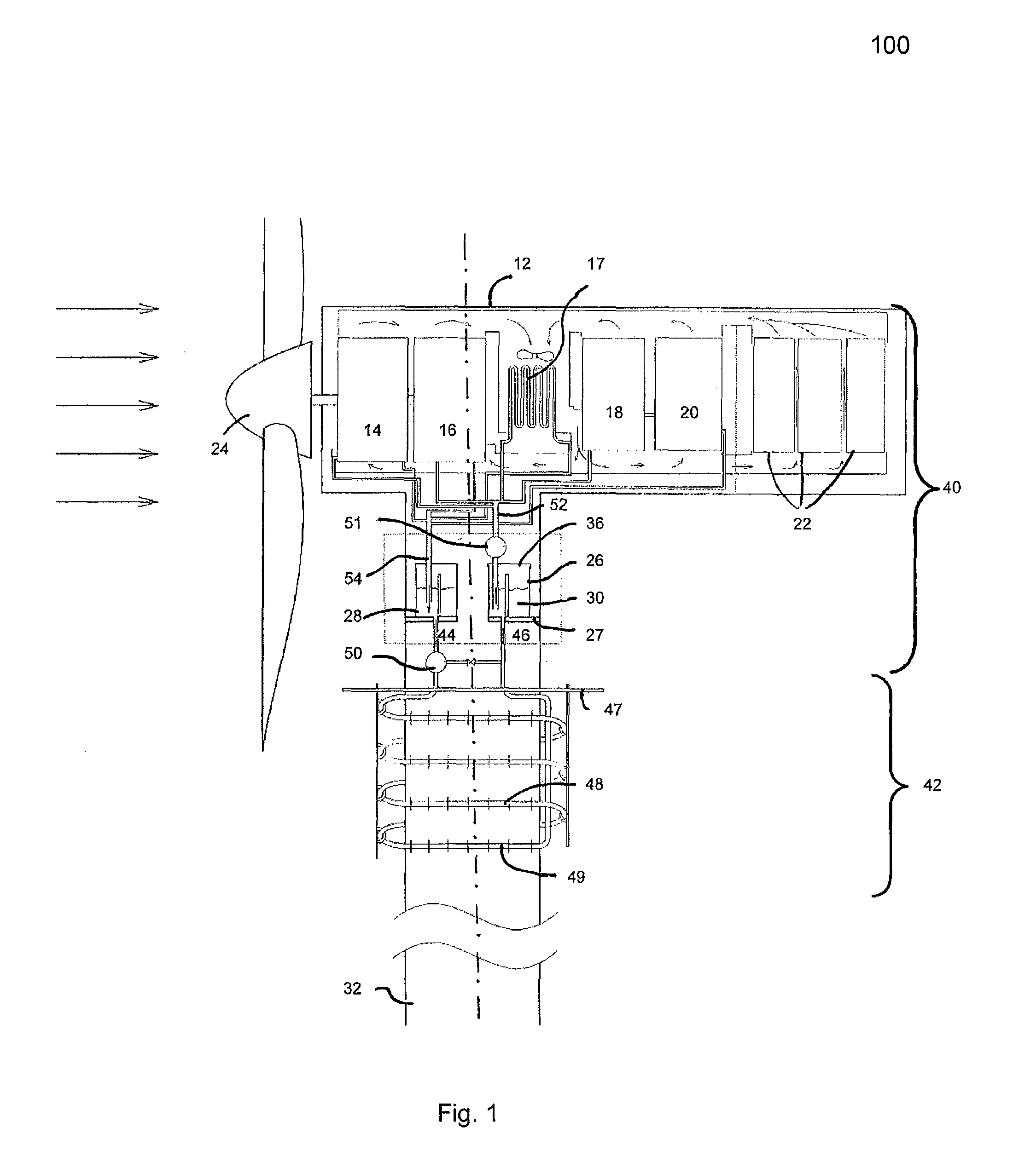 Cooling and climate control system and method for a wind turbine