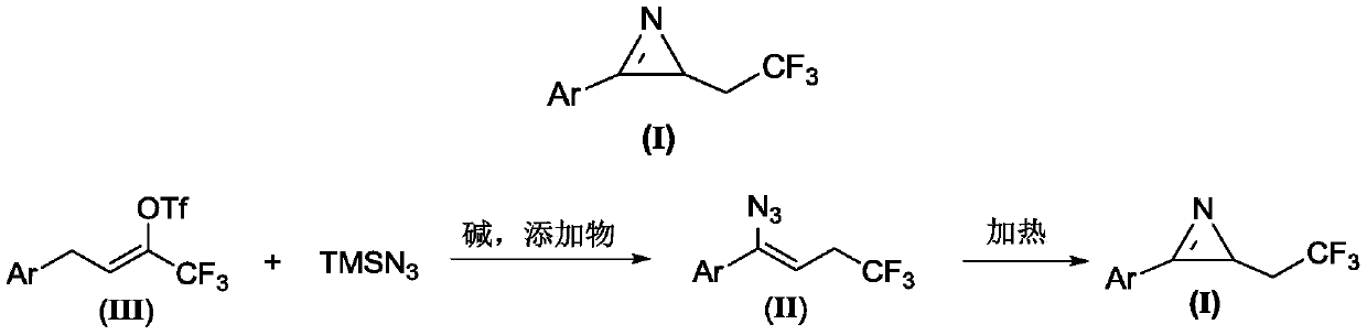 A kind of preparation method of 2-(2,2,2-trifluoroethyl)-3-aryl-2h-azapropenidine compound