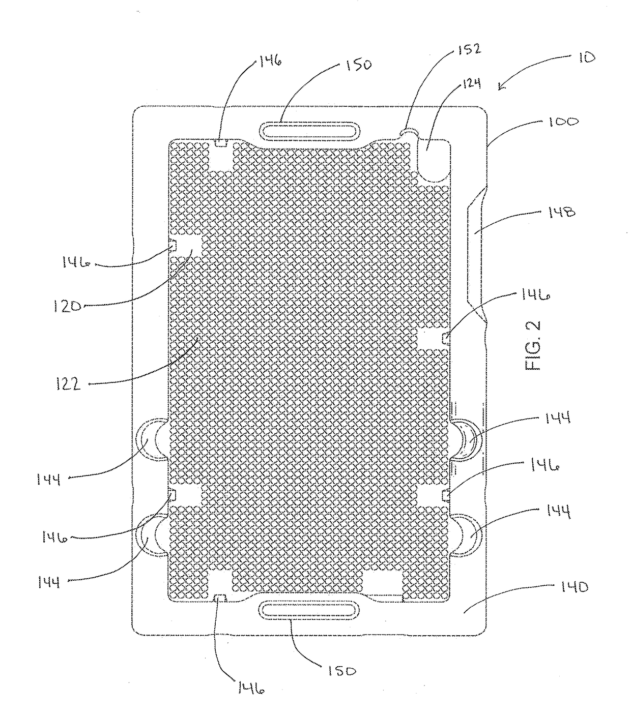 Electronic device protection apparatus with off-screen swiping interface