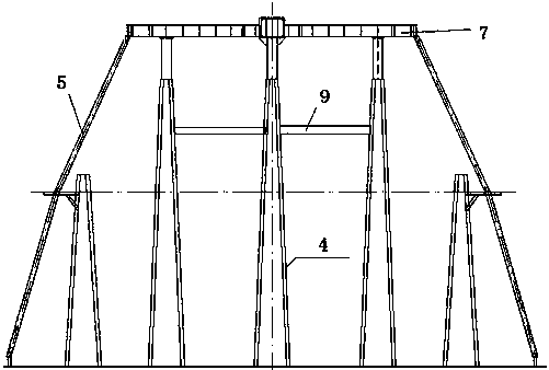 Deep-open-sea cage culture equipment infrastructure truss construction technology