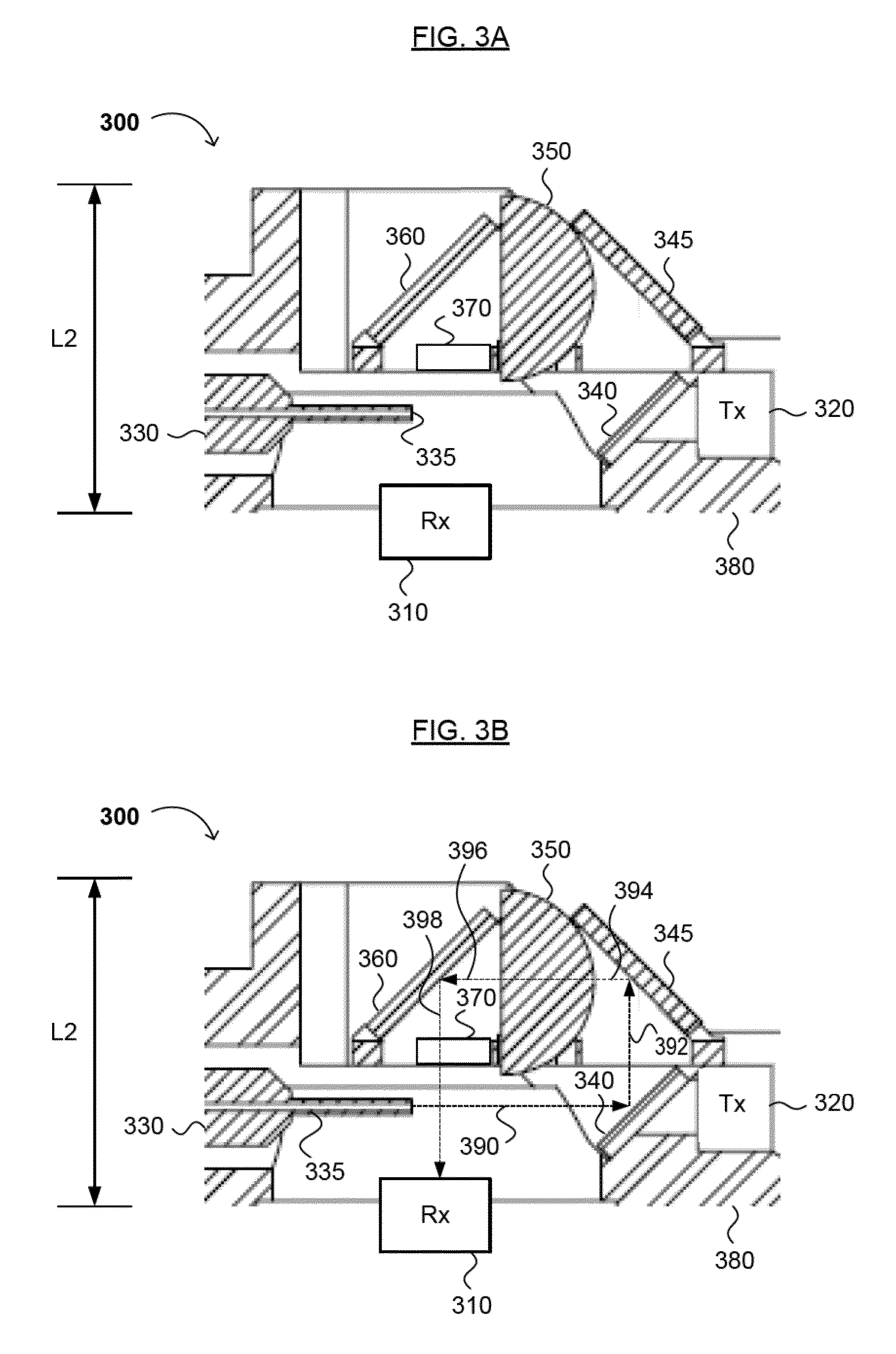 Optical receiver with reduced cavity size and methods of making and using the same