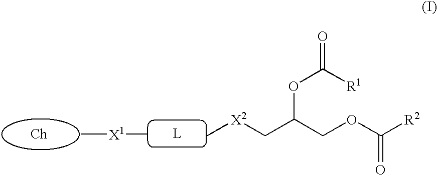 Glycerol ester derivative having metal chelate structure