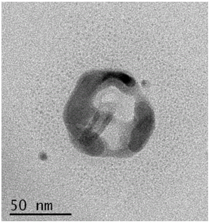 Preparation method of silver core-gold shell hexagonal nanometer ring