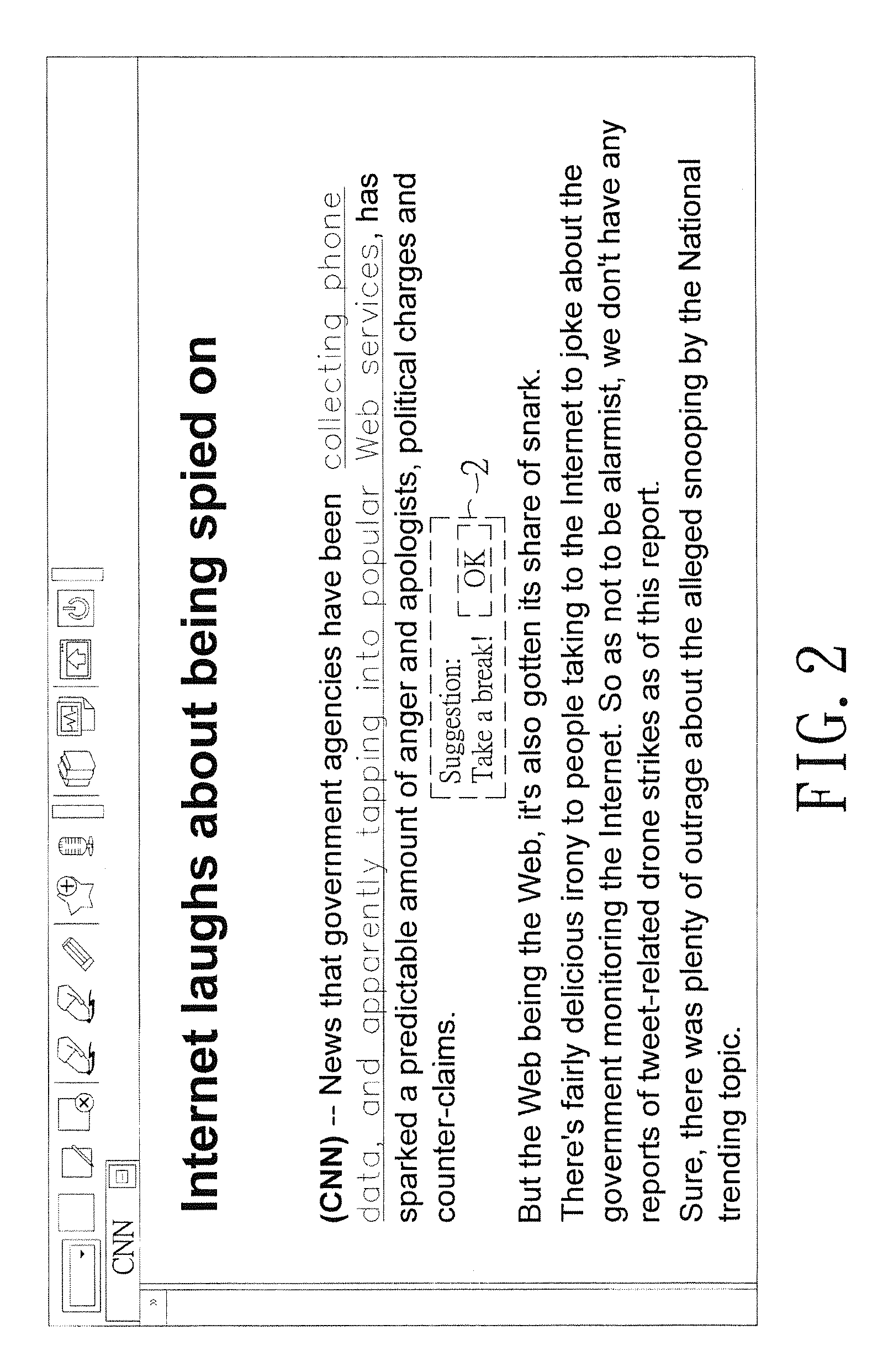 Method and system for reminding reader of fatigue in reading while using electronic device