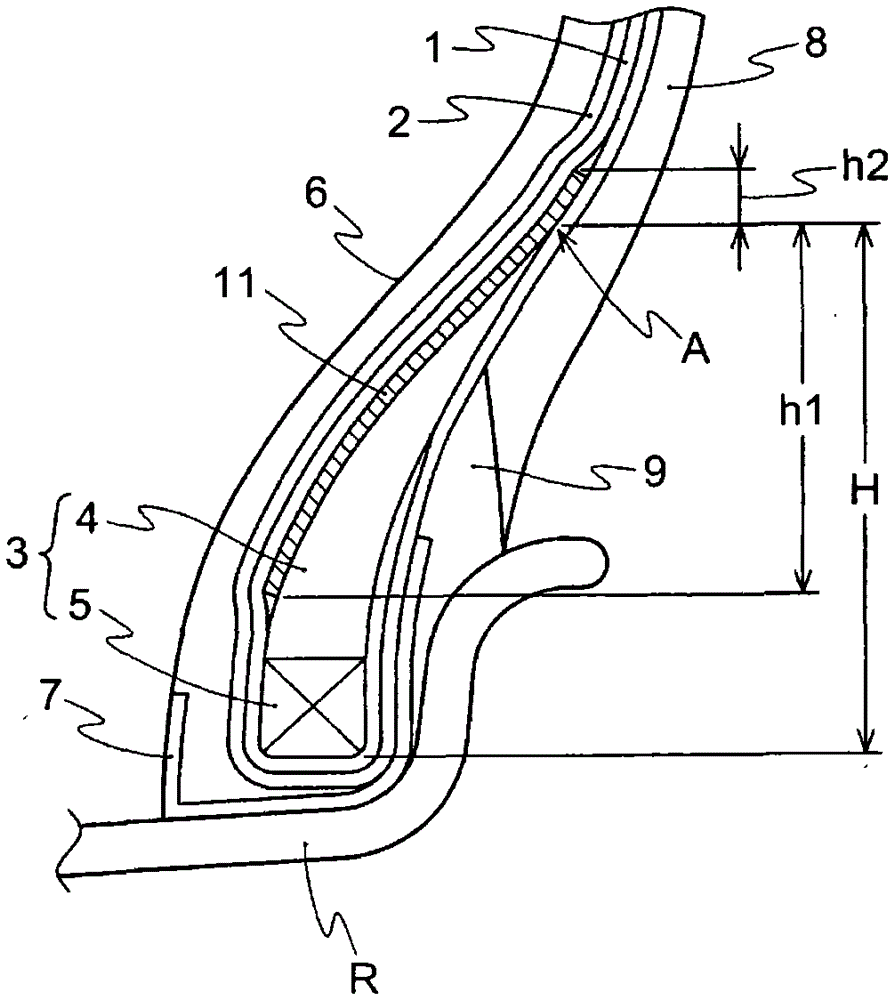 Rubber composition for tire and tire using same