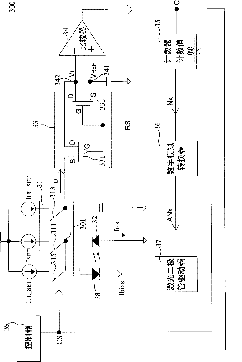 Automatic power control circuit for controlling bias current of laser diode