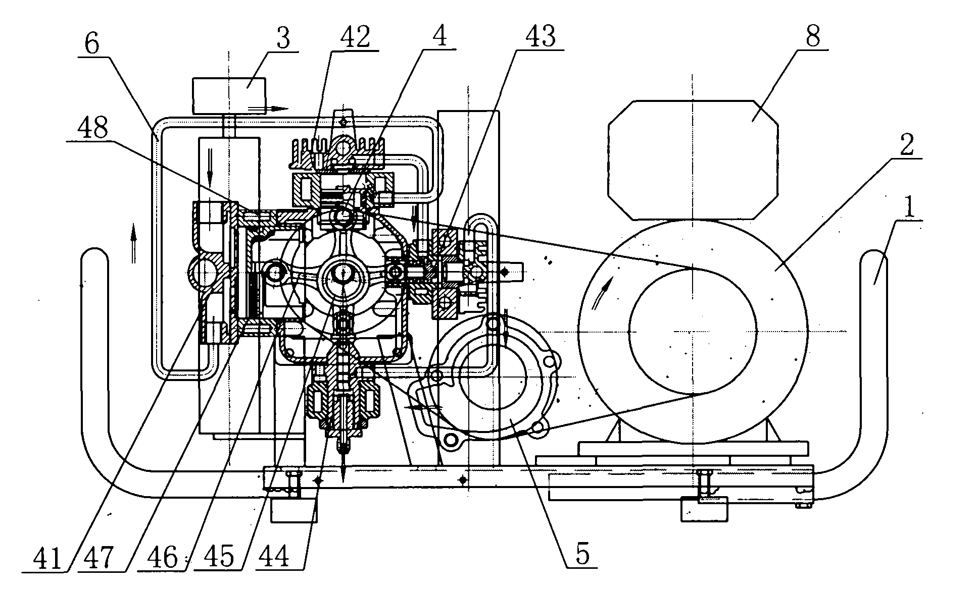 Air respirator filling pump with cylinder body being provided with cooling device