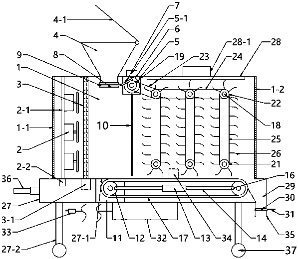 Automatic grain rapid drying device