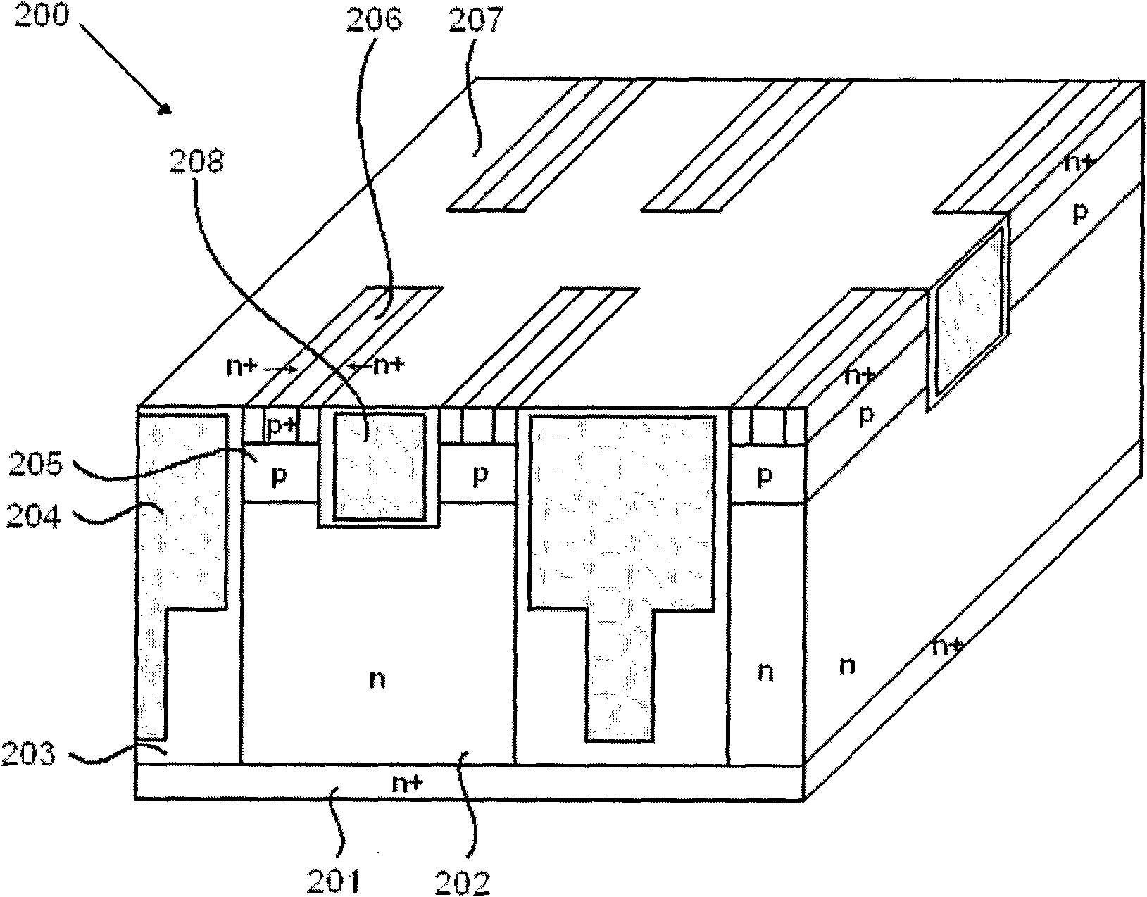 UMOS transistor capable of modulating on resistance